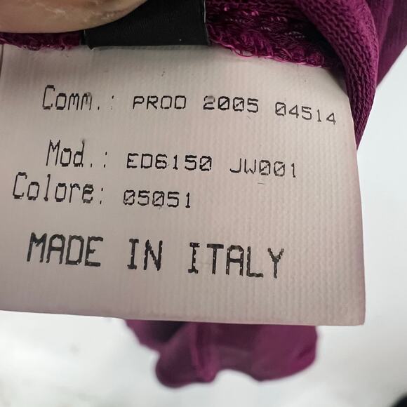 Roberto Cavalli Faux Wrap Snake Hardware Dress Women's Size 38 US 2 Dark Berry - Picture 9 of 10